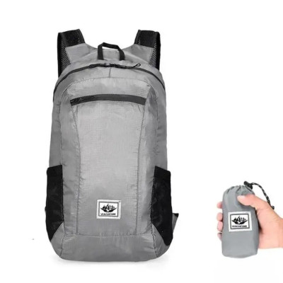 Рюкзак Pacoone складаний Ультралегкий Сірий (85г, поліестер)