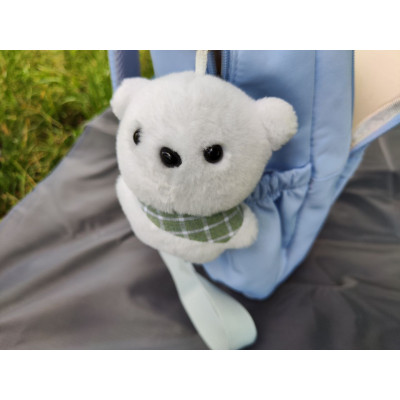 Стильний молодіжний рюкзак (Блакитний, 20л) з брелоком: Твій яскравий вибір!