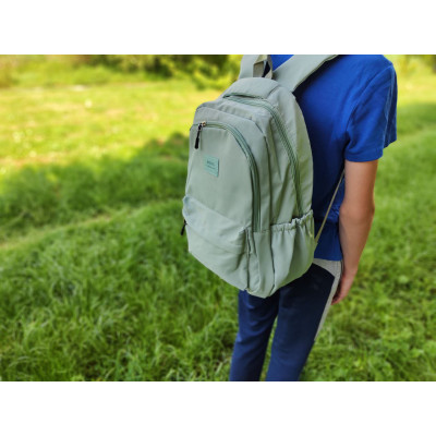 Молодіжний рюкзак з брелоком (Зелений, 20л)
