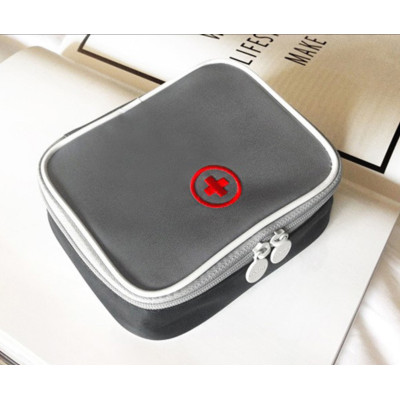 Органайзер-аптечка дорожня компактна (14x11x5см, Темно-сіра)