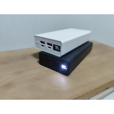 Білий павербанк 20000 мАг: Надшвидка зарядка 66Вт та стильний дизайн!