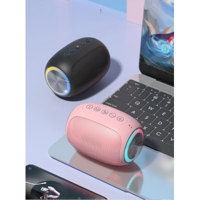 Чорна Bluetooth-колонка RGB: Стиль, потужний вібро-звук та світлові ефекти!