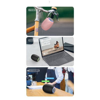 Рожева Bluetooth-колонка RGB: Яскравий стиль, вібраційний звук та світломузика!