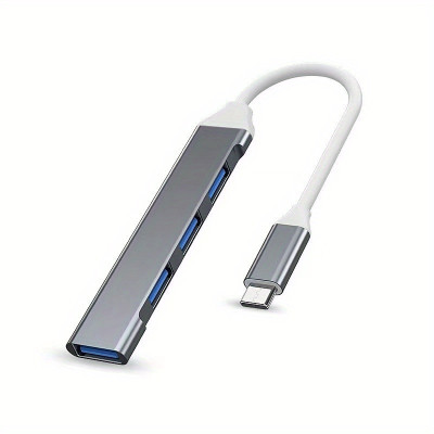 USB-C Адаптер-хаб 4-портовий (1xUSB 3.0 + 3xUSB 2.0, Алюміній)