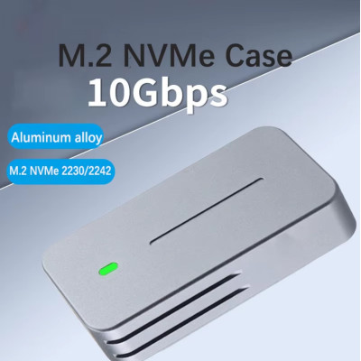 Корпус для M.2 NVMe SSD (USB 3.2 Gen2 Type-C, 10Gbps, Алюмінієвий, 2230/2242/2280)